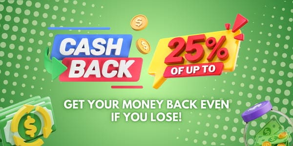 Casino game banner artwork with bright lights